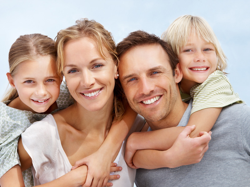 family smiling
