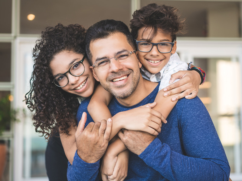 family smiling