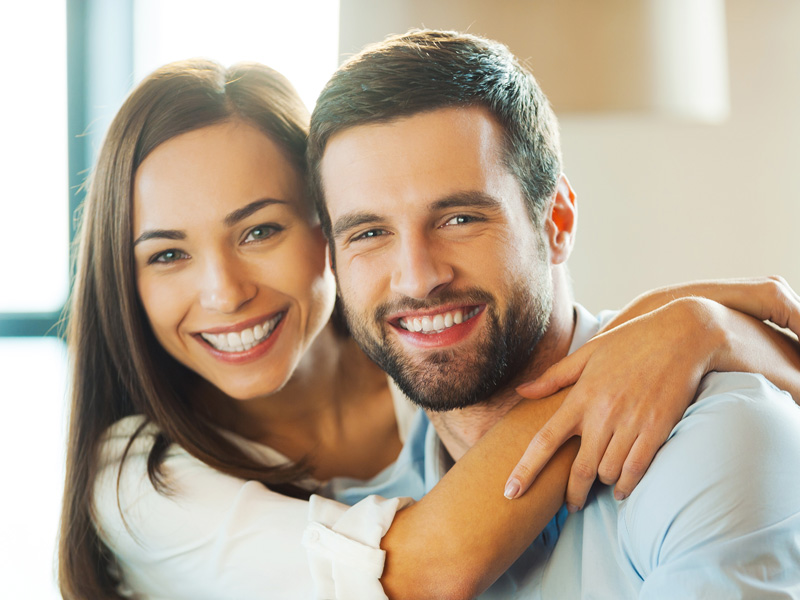 couple smiling
